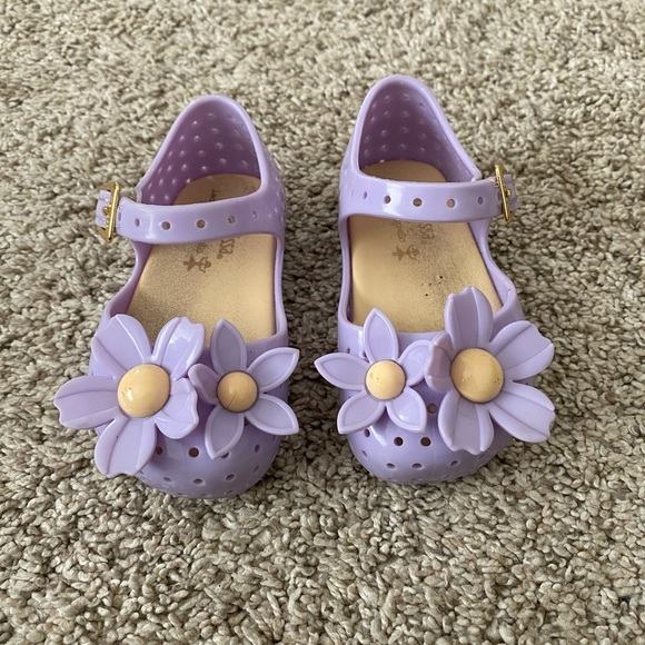 Mini Melissa toddler Lilac Furadinha flower BB Sandals size 5 - Picture 7 of 13